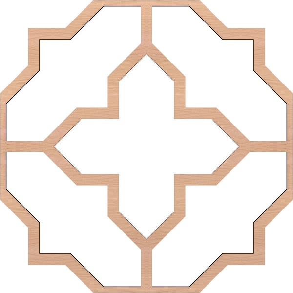 66 56W X 66 56H X 38T Large Laird Decorative Fretwork Wood Ceiling Panels, Maple